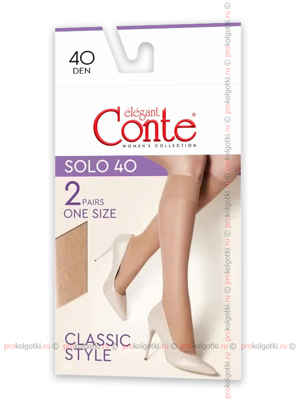 Гольфы Conte Solo 40 Knee-Highs, 2 Pairs - фото 1