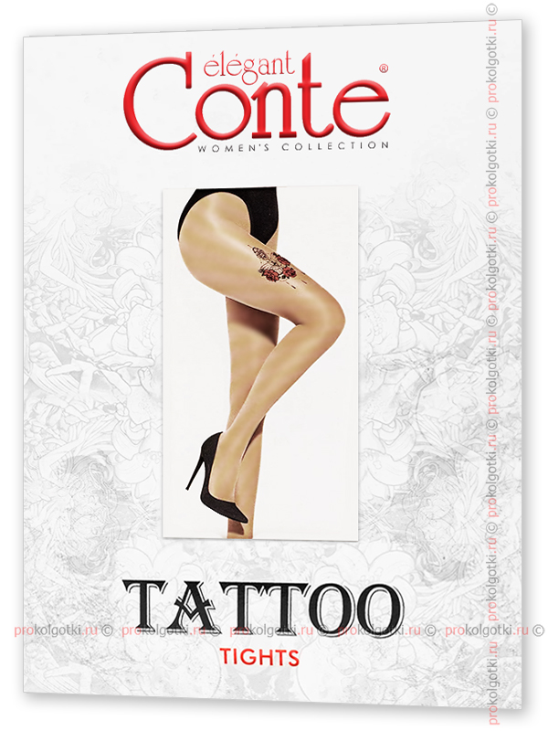 Колготки Conte Tattoo 20 Mod. 1 Butterfly - фото 1