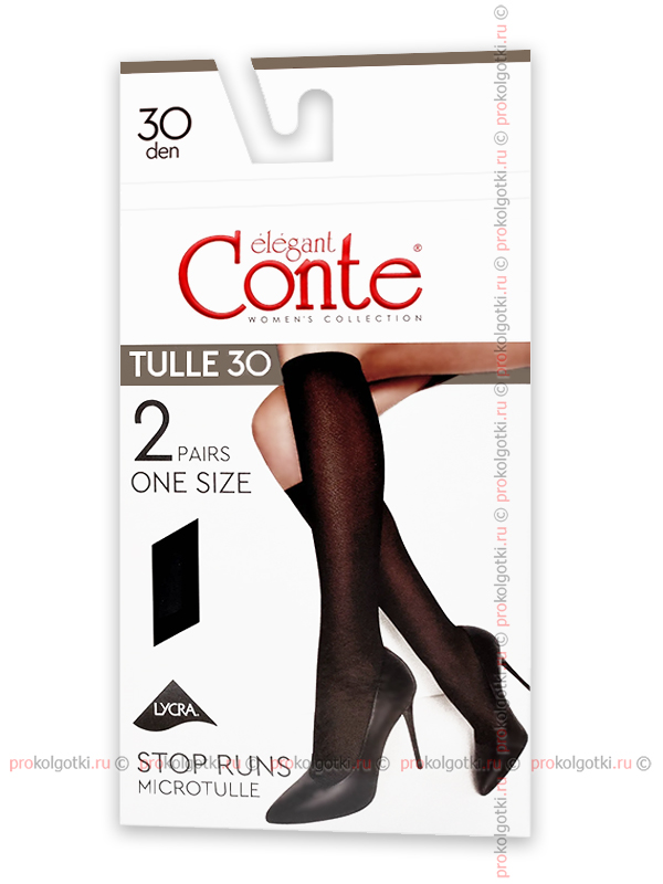 Гольфы Conte Tulle 30 Knee-Highs, 2 Pairs - фото 1