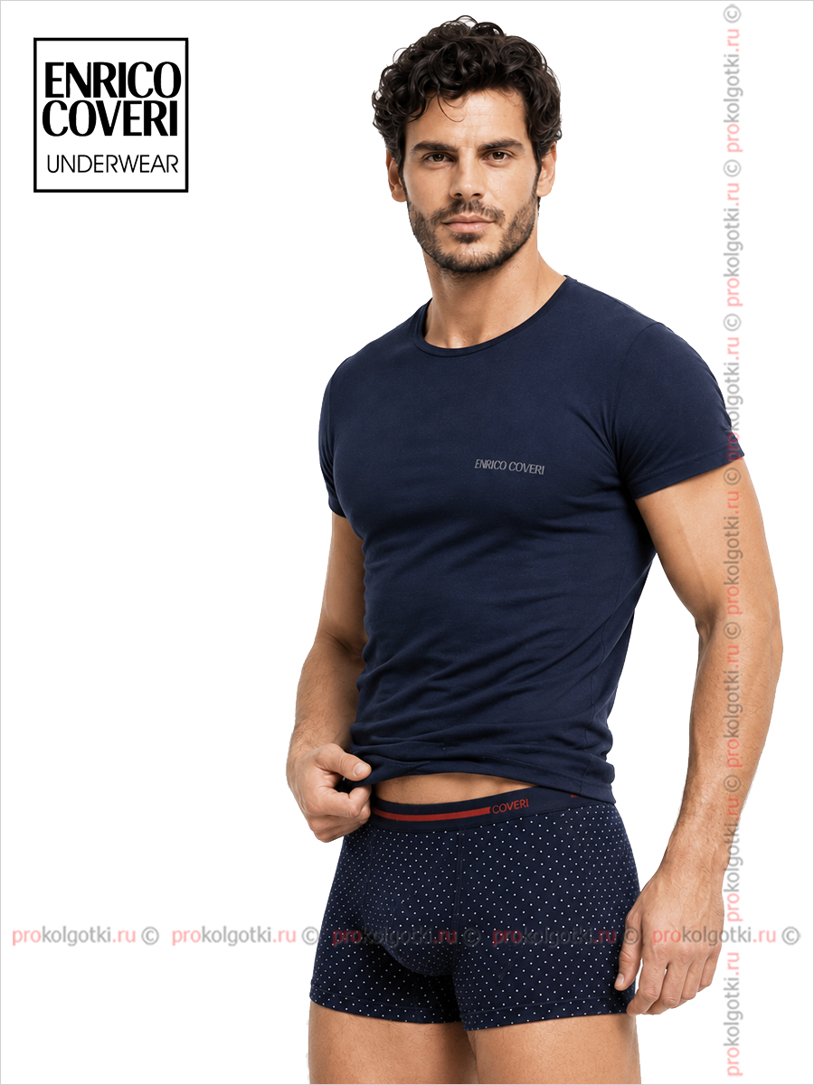 Бельё Мужское Enrico Coveri Art. Ec 1665 Coordinato: T-Shirt - Boxer - фото 1