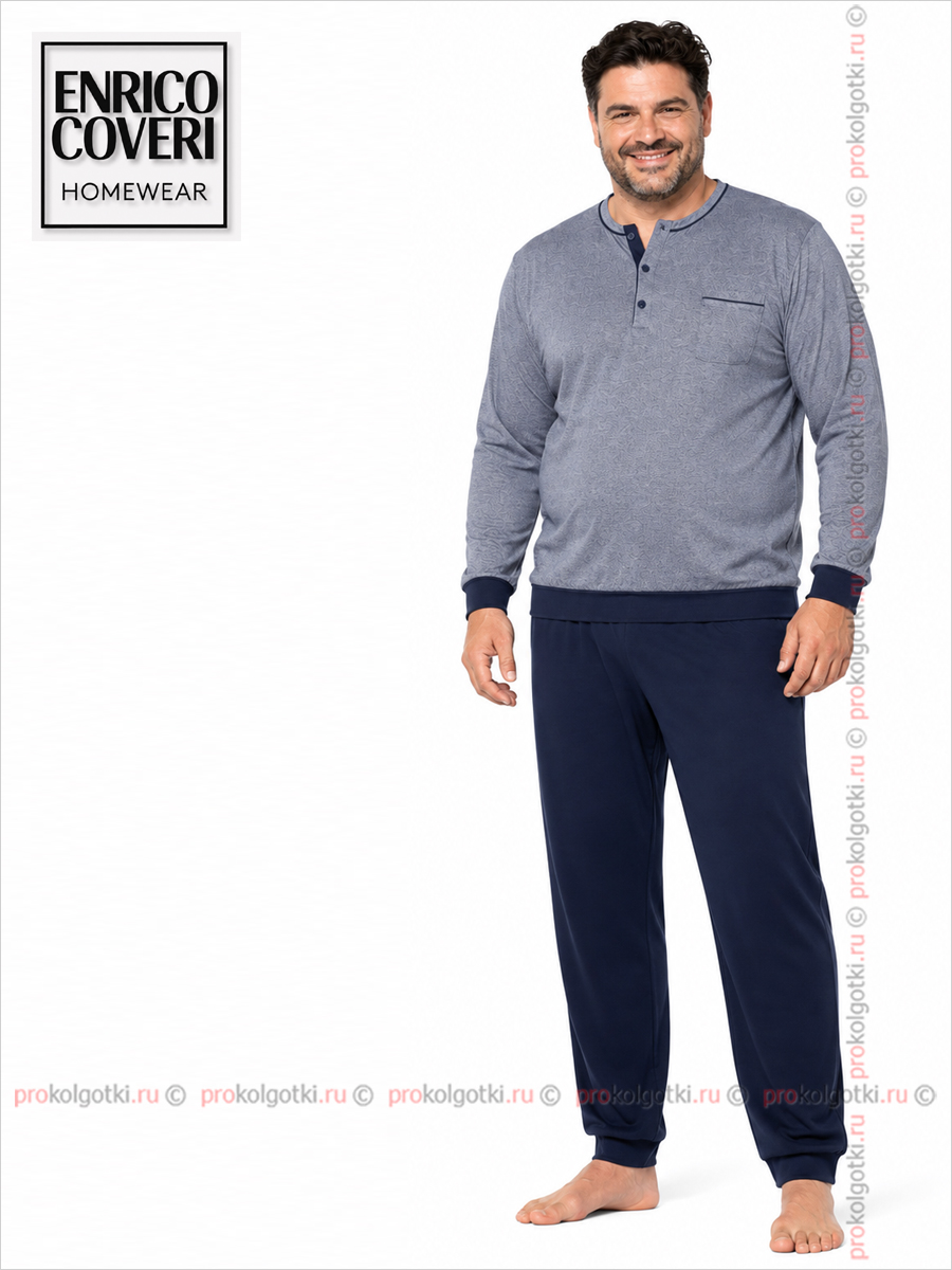 Бельё Мужское Enrico Coveri Art. Ep 1088 Maxi Homewear - фото 1