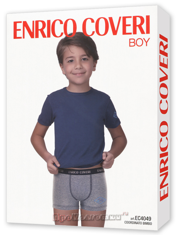 Бельё Мужское Enrico Coveri Ec4049 Boy Coord. Boxer - T-Shirt - фото 1