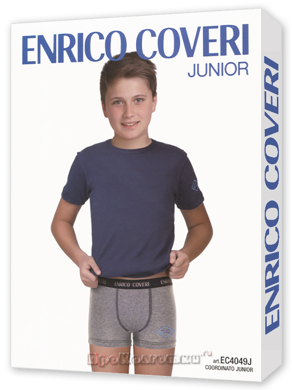 Бельё Мужское Enrico Coveri Ec4049 Junior Coord. Boxer - T-Shirt - фото 1