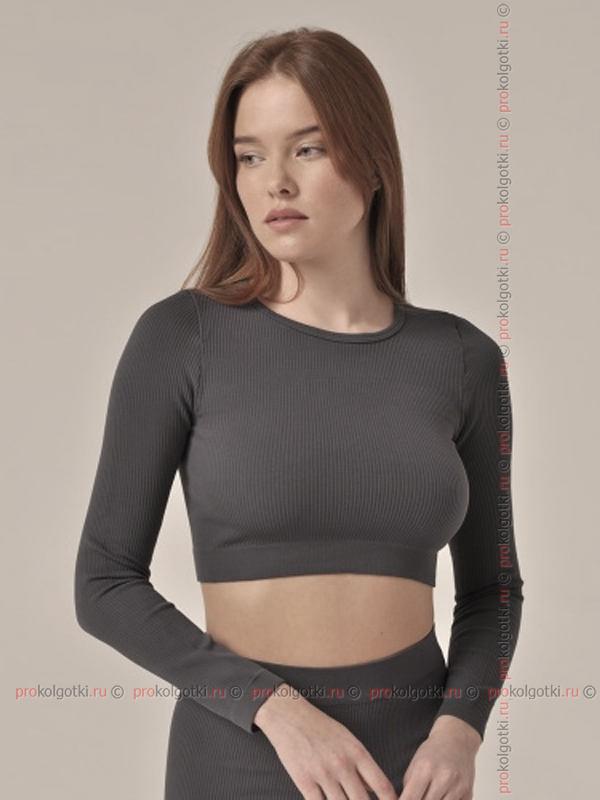 Бельё Женское My Art. Ma965 Crop Top Manica Lunga Rib - фото 2