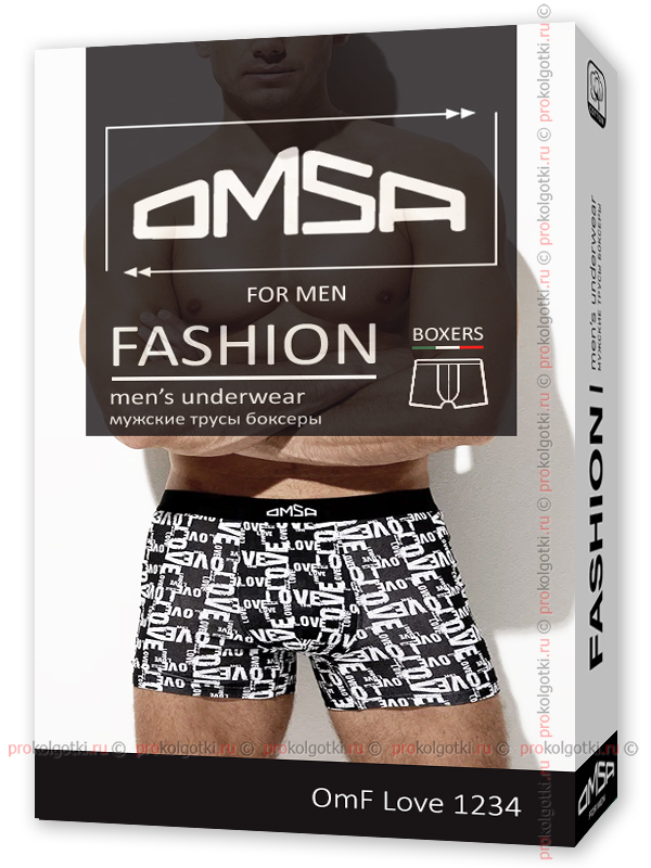 Бельё Мужское Omsa Underwear For Men Omf Love 1234 Boxer - фото 1