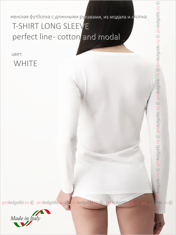 Бельё Женское Oroblu Underwear Art. Vobt01676 T-Shirt Long Sleeve Perfect Line - Cotton And Modal - фото 2