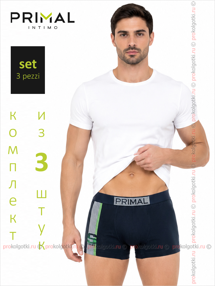 Бельё Мужское Primal Art. B259 Boxer, Set 3 Pezzi - фото 3