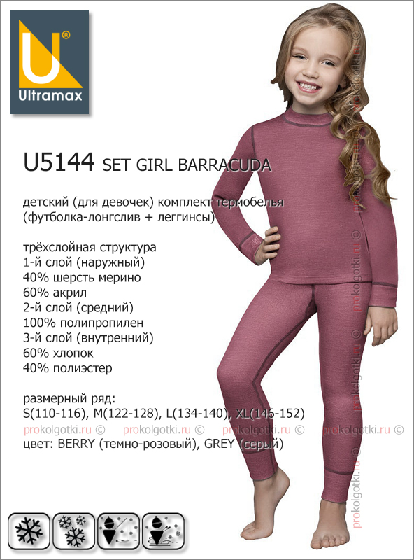 Бельё Женское Ultramax U5144 Set Girl Barracuda - фото 1
