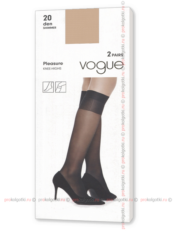 Гольфы Vogue Art. 95952 Pleasure 20 Knee-Highs, 2 Pairs - фото 1